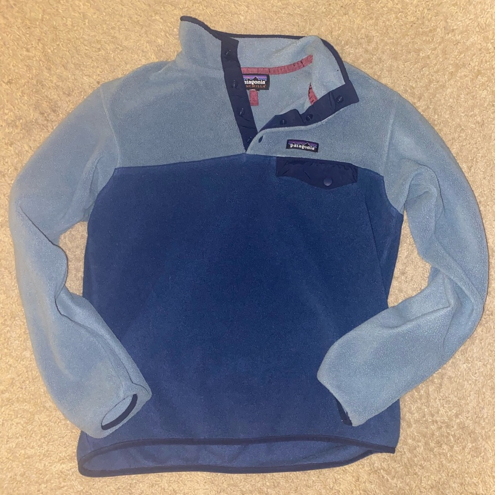 PATAGONIA WOMENS SYNCHILLA PULLOVER BLUE SIZE SM/M